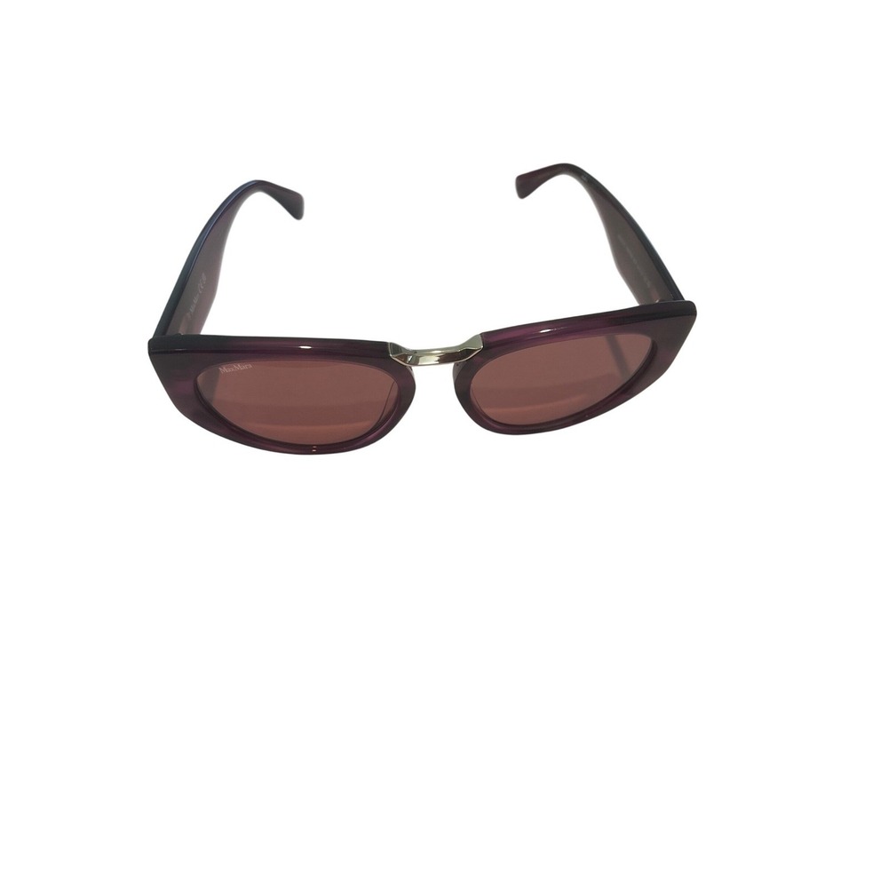 Max Mara Bridge 1 MM0093 83Y Sunglasses Purple Cat Eye Plum Acetate‎ 54-18-140